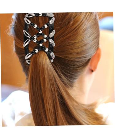 Beads Hair Combs Magic Stretchy Double Comb Hair Clips Elastic Hairpins Accessories Clips Barrettes - Buy Online on SooperMarket.com