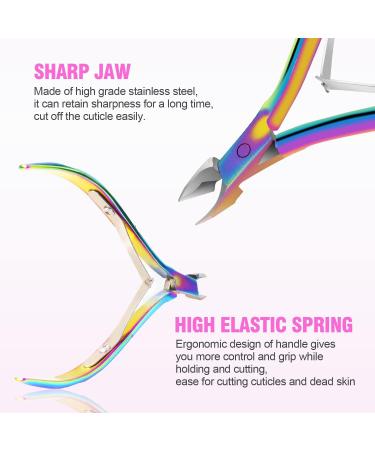 5 in 1 Acrylic Nail Clipper Kit with Glass File & Cuticle Tools - Christmas Gift Set - Professional Manicure Pedicure Tools - Colorful Design - Buy Online on SooperMarket.com