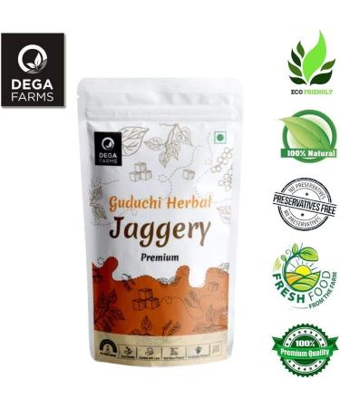 DEGA FARMS Premium Guduchi Herbal Jaggery - 200GM | Made with 100% Pure Organic & Natural Ingredients - Sedex Certified - Buy Online on SooperMarket.com