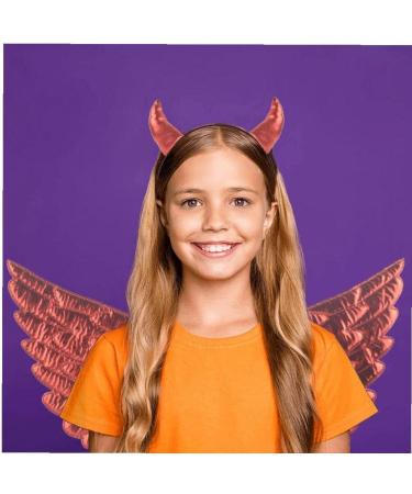 Halloween Devil Costume Set 4pcs Devil Horns Shape Headband Skirt Scepter Cosplay Costume Suit for Halloween Party - Buy Online on SooperMarket.com