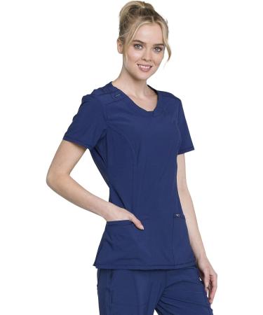 Cherokee Workwear Women's Infinity Crew Neck Scrubs Shirt - Large Navy - Buy Online on SooperMarket.com
