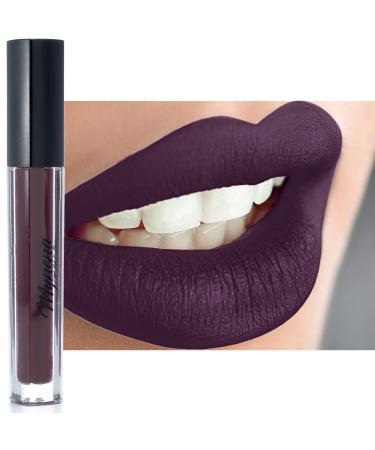 Mynena Deep Plum Matte Lipstick Long Lasting Waterproof Lightweight Talc-Free Mica-Free Gluten-Free Paraben-Free | Mia