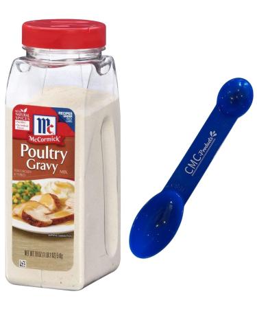 McCormick Poultry Gravy Mix (1lb) 2oz w/ Custom CMC Measuring Spoon 1tbsp & 1tsp