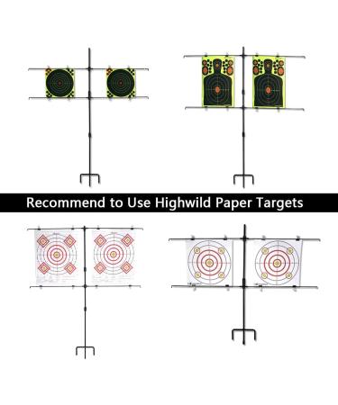 Highwild Adjustable Paper Target Stand with 8 Clips | Shooting Practice Holder for Clear Bullseye Targets - Buy Online on SooperMarket.com