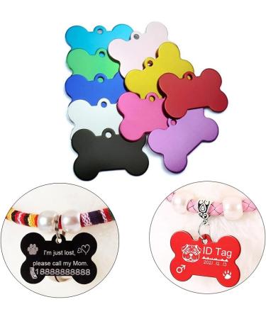 Personalized Dzsomt Dog Stark - 20 Aluminum Dog Bones for Small & Medium Dogs & Cats | Custom Pet Tags - Buy Online on SooperMarket.com