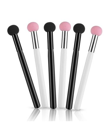 6-Piece Sponge Makeup Applicator Set - Washable Powder Puff & Brush for Flawless Foundation Concealer & Eyeshadow - Pink & Black - Buy Online on SooperMarket.com