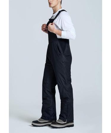 TSLA Men's Winter Snow Bibs - Waterproof & Insulated Overalls | Black Large - Buy Online on SooperMarket.com