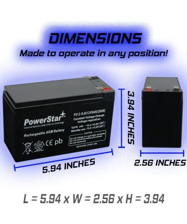 PowerStar Battery for APC Back-UPS ES 550VA | 9AH High Rate Replacement | 3-Year Warranty - Buy Online on SooperMarket.com