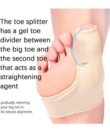 Bunion Protector Toe Separator | Breathable Non Slip Silicone | Reusable Polyurethane Fiber | 1 Pair Skin Color - Buy Online on SooperMarket.com