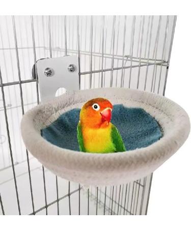 Bird Cage Nest Cotton Weave Hemp Rope Bird House Bed Hatching Nesting Box with 2 Fixing Screws Parrot Cage Hatching Nesting Box for Budgie Cockatiel Lovebird - Buy Online on SooperMarket.com