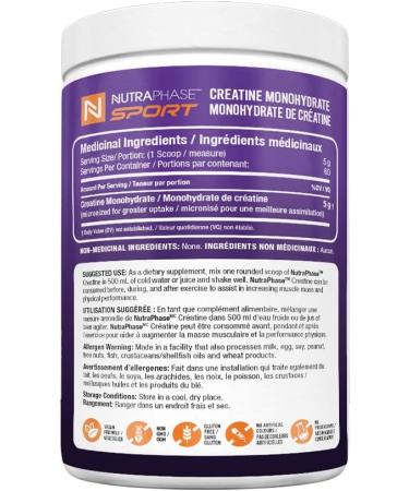 Nutraphase Creatine Monohydrate unflavoured 300g - Buy Online on SooperMarket.com