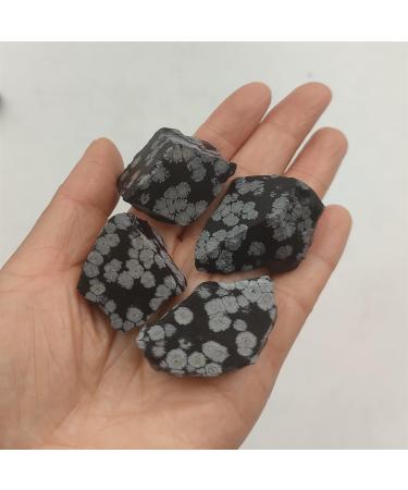 100g Bulk Natural Snowflake Obsidian Raw Stones Rough Quartz Crystal Gemstone Specimen Home Decoration FZUGEDRLI - Buy Online on SooperMarket.com