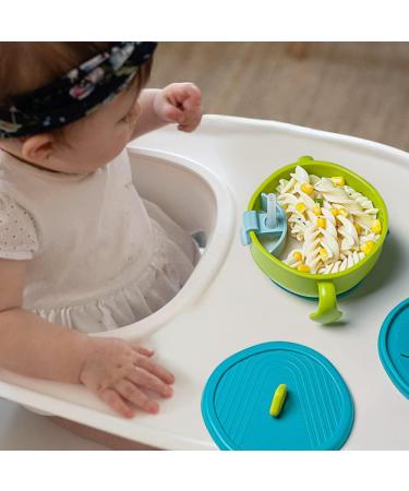 EasyRuir 3 in 1 Baby Bowl with Lid, Straw, and Snack Insert | Suction Toddler Bowl - BPA Free Self-Feeding Training Utensils | Pink - Buy Online on SooperMarket.com
