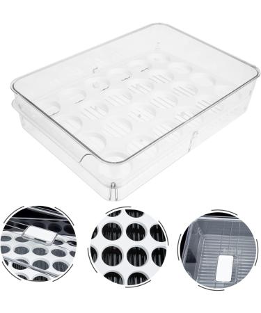 OSALADI Box Plastic Serving Tray Plastic Eggs Egg Tray Refrigerator Vegetables Holder Drawer Egg re-usable Transparent 32.5x22.5cm - Buy Online on SooperMarket.com
