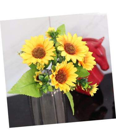 Zerodeko 2pcs 4 Artificial Sunflower Bouquet Simulation Flower Premium Material Yellow Sunflowers Decor Silk Sunflowers Artificial Flower Bouquet Fake Sunflower Props - Buy Online on SooperMarket.com