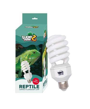 LUCKY HERP 23W 5.0 UVA UVB Reptile Light Bulb Tropical UVB 100 Compact Fluorescent Lamp UVB5.0 23W