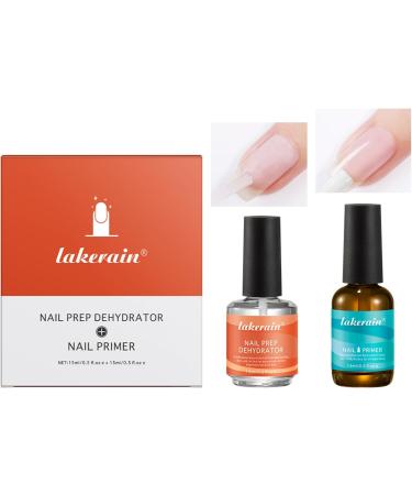 2Pcs Professional Nail Primer And Nail Prep Dehydrator Set Rapid Dry Works For Home Salon Use Artificial Nail Compatible - Buy Online on SooperMarket.com