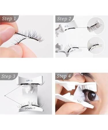 Magnetic Eyelashes Reusable Self-Adhesive Eyelashes with Applicator Natural Fluffy Curling Long Eyelashes 3D Effect Waterproof Fake Eyelash Set KS01-4 - Buy Online on SooperMarket.com