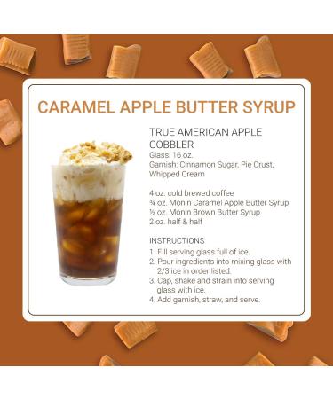 Monin Caramel Apple Butter Syrup - Buttery Caramel & Cooked Apple Flavor | Non-GMO & Gluten-Free | Ideal for Hot Lattes, Ciders, and Seasonal Cocktails | 750 ml (25.36 Fl Oz) Pack of 1 - Buy Online on SooperMarket.com