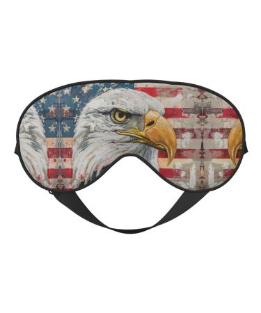 Patriotic Eagle Soft Sleep Eye Mask Female Breathable Eye Patch Perfect for Travel and Relaxation
