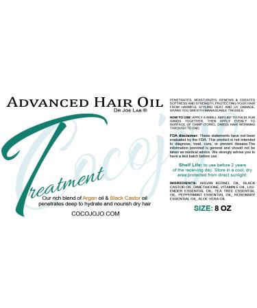 Buy CocoJoJo Argan Oil Hair Treatment - 8 oz | Moroccan Argan Nut Oil for Dry Damaged Hair - Buy Online on SooperMarket.com