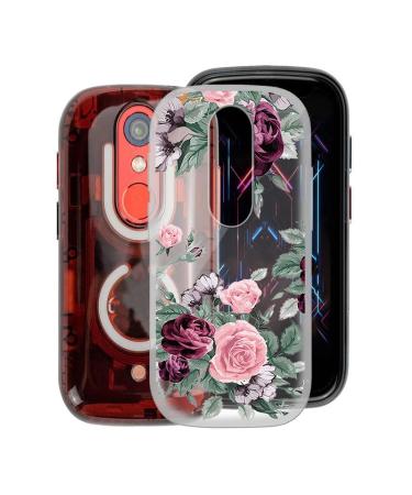 KJYFOANI Phone Case for Unihertz Jelly Star (3.00") Shockproof Bumper Soft Cover Shell Ultra-Slim Stylish X Anti-Yellowing Protection Case for Unihertz Jelly Star for Women/Girl - Rose Flower
