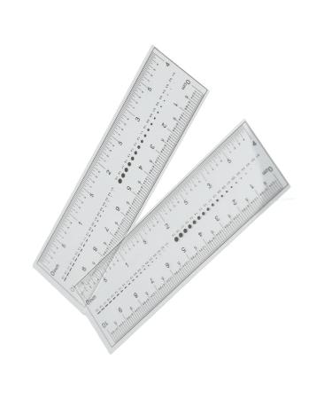 Nail Measuring Ruler Set | 10-Piece Ultra-Thin Transparent Tool for Precise Artificial Nail Measurement | International Shipping - Buy Online on SooperMarket.com