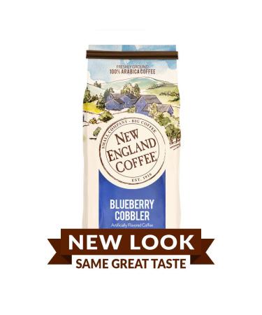 New England Coffee Blueberry Cobbler Medium Roast Ground Coffee 11 oz. Bag - Pack of 3 - Buy Online on SooperMarket.com