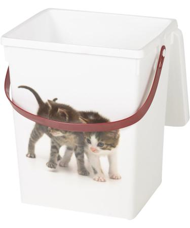 5 Litre Storage Box with Lid & Carry Handle Container for Animal Pet Cat Dry Food Treats - Buy Online on SooperMarket.com