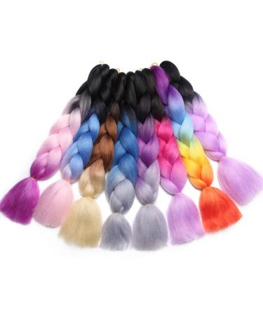 Buy Tess Braids Extensions 60 cm - Jumbo KanCalon Kunsthaar for Box Braids - 100g Silver Gray Hair Extension - Buy Online on SooperMarket.com