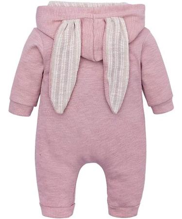 Kids Tales Baby Winter Romper with Rabbit Ear Hood, Pink, 6-9 Months - Buy Online on SooperMarket.com