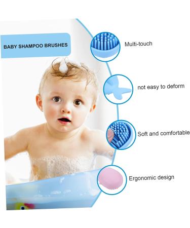 Silicone Scrubber Shower Brush Set for Kids and Adults - Gentle Scalp and Body Cleansing Tool for Babies, Infants, and Hairdressing - Perfect Gift for Newborns - KOMBIUDA - Buy Online on SooperMarket.com