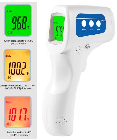 Aspect Medical Non Contact Infrared Thermometer for Adults | Accurate Digital Touchless Thermometers for Baby | Children Fever Alarm Silent Mode 3 in 1 Body Surface Room Temperature