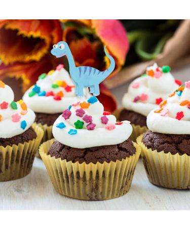 60 Pieces Dinosaur Cupcake Toppers Picks for Kids Birthday Party and Baby Shower Cake Decoration - Buy Online on SooperMarket.com