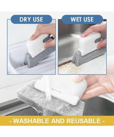 Epodmalx Yellow Window Cleaning Brush Window Sill Slot Cabinet Crevice Brush with Replacement Head Household Cleaning Tools - Buy Online on SooperMarket.com