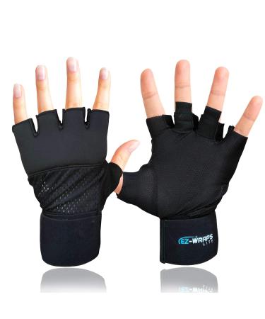 EZ-WRAPS Speed Wraps: Premium Boxing Hands Wraps for Women and Men l Quick Inner Glove Wrist, Knuckle Protection for Martial Arts, Kickboxing, Cross Training and Boxing Workouts Plus Free Wash Bag Small