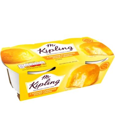 Classic Sponge Pudding Dessert Bundle - with Mr Kipling Steamed Sponge Puddings in 3 Flavours - Lemon Cherry Bakewell and Raspberry - Microwaveable and Delicious (6 x 90g) - Buy Online on SooperMarket.com