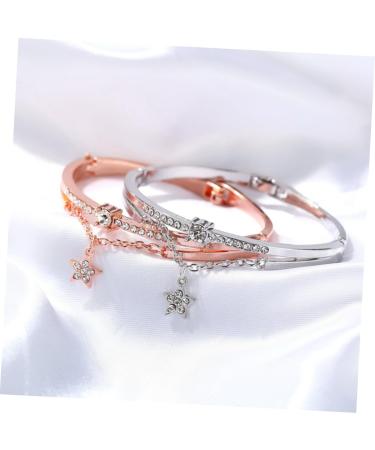 FRCOLOR 3pcs Bracelet for Women Moon Bracelet Gemstone Bracelets Star Hand Jewelry Women Bracelets Crystal Bead Bracelet Womens Bracelets Cuff Bracelet Silver Bracelet Miss Vintage - Buy Online on SooperMarket.com