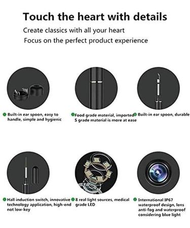 KANDUO Earwax Removal Kit with 1080P HD Endoscope | Ear Cleaner with Camera and 6 LED Lights - Buy Online on SooperMarket.com