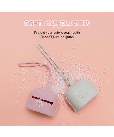 BPA Free Silicon Schnuller Cover - Travel Pacifier Case for Boys & Girls | Pink Silicone Pacifier Accessories - Buy Online on SooperMarket.com