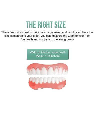2 PCS Fake Teeth Veneers for Temporary Tooth Repair - Men and Women | Dental Veneers for Upper and Lower Jaw | Regain a Confident Smile with Bright White Results - Buy Online on SooperMarket.com