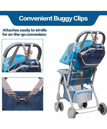 Caucko Baby Diaper Bag with Stroller Hook | Multifunctional Nylon Travel Backpack - Large Capacity Blue | Ideal for On-the-Go Parents - Buy Online on SooperMarket.com