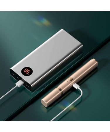Heated Eyelash Curler Electric Handheld Eyelash Curler Heated 2 in 1 Long Lasting Styling Eyebrow Trimmer Eyelash Makeup Tools for Women Girls Travel Home (Champagne Gold) - Buy Online on SooperMarket.com