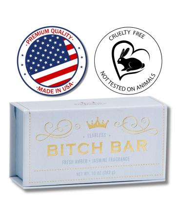 San Francisco Soap Company Btch Bars for Her - 10oz Fresh Amber & Jasmine | Chemical-Free All Skin Types Made in USA | International Shipping Available - Buy Online on SooperMarket.com