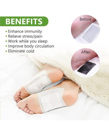 10PCS Deep Cleansing Foot Pads - Detox & Relaxation with Natural Bamboo Vinegar - Foot & Body Care - Buy Online on SooperMarket.com