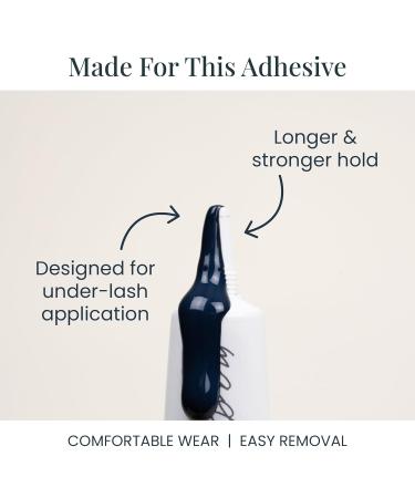 FlutterHabit Adhesive Lash Glue for Eyelash Extensions | All-Day Hold & Effortless Long-Lasting Cluster Lashes - Black All-in-One Solution - Buy Online on SooperMarket.com