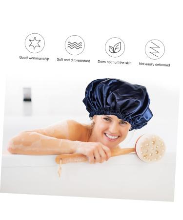 Adjustable Buckle Silk Night Cap Set - 2pcs Tibetan Green Women's Spa & Shower Bonnets - Buy Online on SooperMarket.com