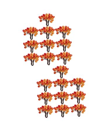 ABOOFAN 20 Bunches Simulated Small Berries Christmas Pine Picks Artificial Berry Stem Holiday Decorations for Home Christmas Berry Branch Decor Environmental Foam Red Berries Household