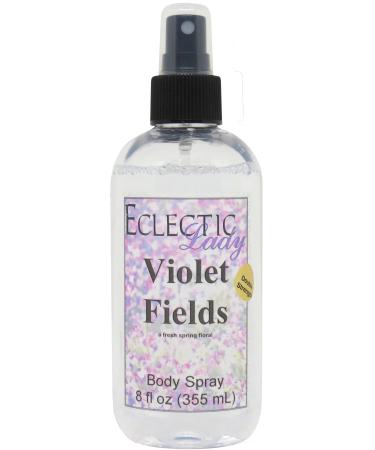 Violet Fields Body Spray (Double Strength) 8 ounces Body Mist for Women with Clean Light & Gentle Fragrance Long Lasting Perfume with Comforting Scent for Men & Women Cologne with Soft Subtle 8 Fluid Ounces (Double Strength)