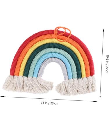 ABOOFAN 1pc Rainbow Rope Pendants Rainbow Tapestry Wall Hangings Office Decore Bohemia Cotton Rope Color 1 28X27CM - Buy Online on SooperMarket.com